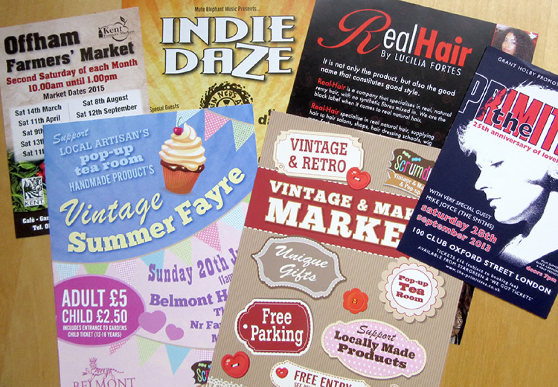 We can design and print bespoke leaflets and flyers to your specifications.