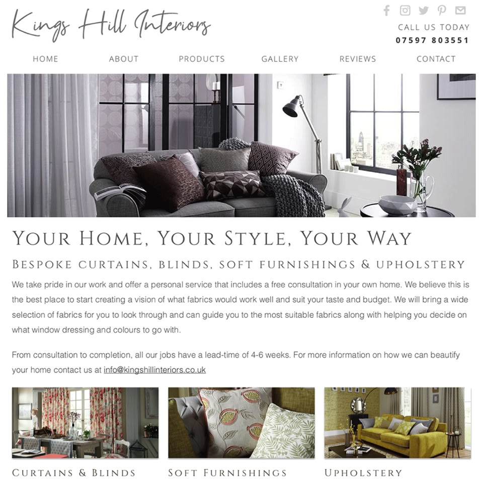 Kings Hill Interiors Website